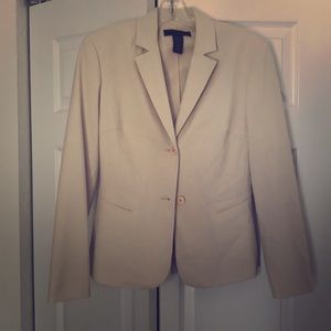 The Limited Cream Dress Blazer w/ Pockets
